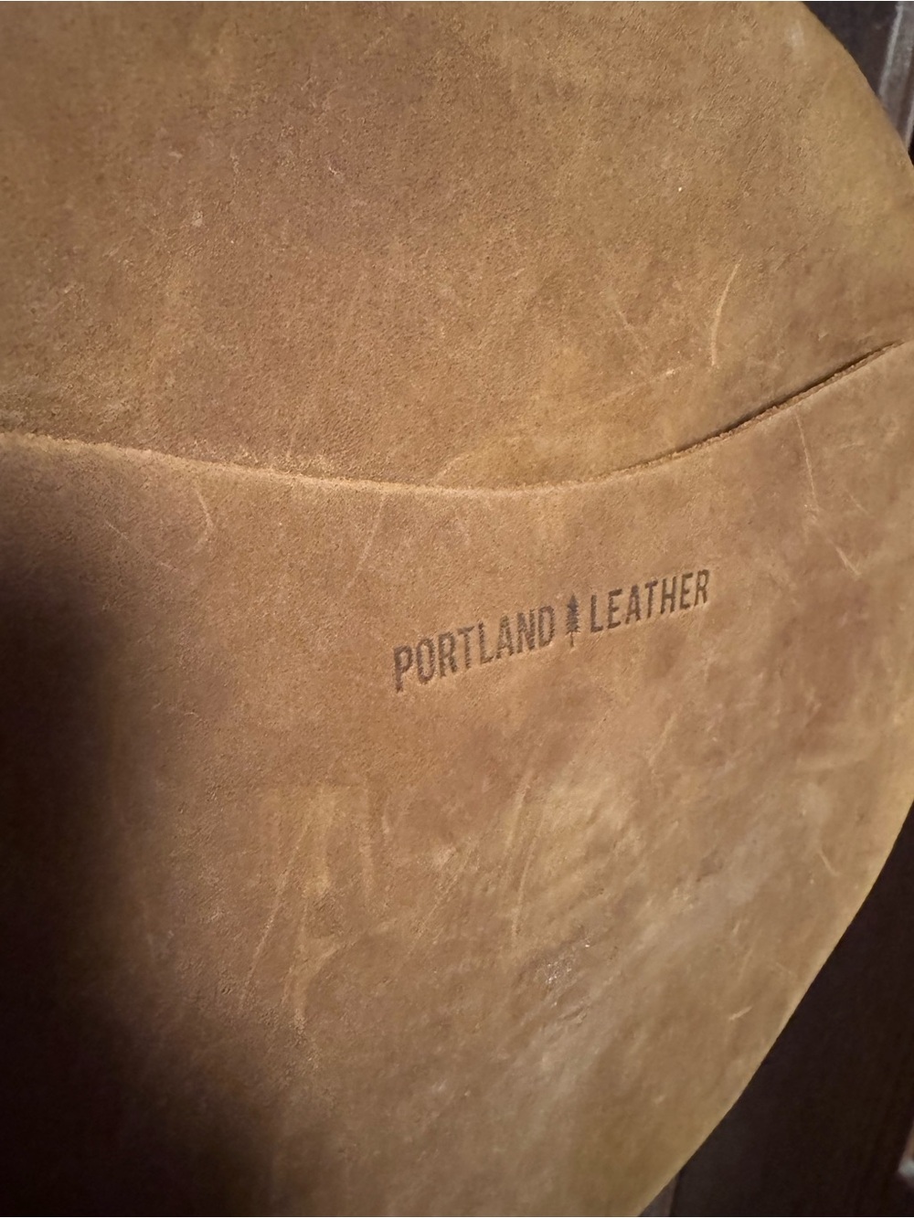 Portland Leather Goods Circle Crossbody Bag Brown Full Grain Leather - Picture 2 of 8